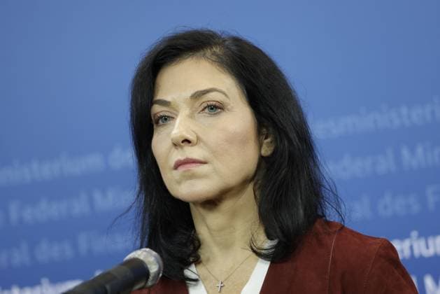 Bundeswirtschaftsministerin Katherina Reiche, Deutschland, Berlin, Auftaktstatement von Bundesfinanzminister Lars Klingbeil, Bundeswirtschaftsministerin Katherina Reiche, Bundesarbeitsministerin Bärbel Bas, der Vorsitzenden des Deutschen Gewerkschaftsbundes, Yasmin Fahimi, und dem 2. Vorsitzenden der IG Metall, Jürgen Kerner, Thema:Stahlgespräch mit Betriebsräten und Gewerkschaften