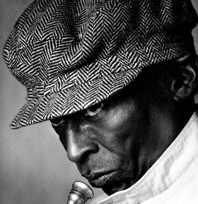 Portrait of Miles (Dewey) Davis (composer, trumpet player) 1983 Serge COHEN Opale.photo RECORD DATE NOT STATED