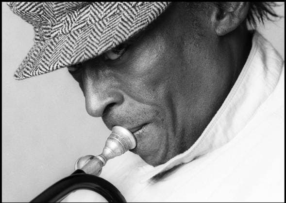 Portrait of Miles (Dewey) Davis (composer, trumpet player) 1983 Serge COHEN Opale.photo RECORD DATE NOT STATED