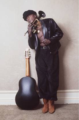 Portrait of Miles (Dewey) Davis (composer, trumpet player) 1985 Serge COHEN Opale.photo RECORD DATE NOT STATED
