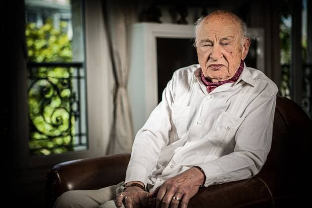 Portrait of Edgar Morin (born Edgar Nahoum) at his place 31 07 2015 Arnaud MEYER Leextra via opale.photo RECORD DATE NOT STATED