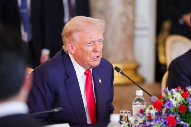 U.S. President Donald Trump attends a bilateral summit with Japanese Prime Minister Sanae Takaichi at the State Guest House in Tokyo, on Tuesday, October 28, 2025. Photo via Prime Minister s Office of Japan  WAX2025102818 PRIMExMINISTER SxOFFICExOFxJAPAN