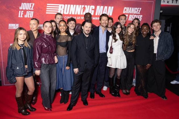 Running Man Paris Film Premiere Edgar Wright, Glen Powell and Star Academy 2025 Students attends Running Man Paris Film Premiere at UGC Cine Cite Bercy on November 03, 2025 in Paris, France. Photo by Nasser Berzane ABACAPRESS.COM Paris France  Copyright: xBerzanexNasser ABACAx