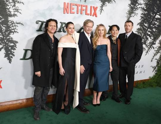 Premiere Of Netflix s Train Dreams Clifton Collins Jr., Felicity Jones, William H. Macy, Kerry Condon, Alfred Hsing and Joel Edgerton arrive at the Premiere Of Netflix s Train Dreams held at The Egyptian Theatre Hollywood in Hollywood, Los Angeles, California, United States. The Egyptian Theatre Hollywood, Hollywood, Los Angeles, California, USA California United States  Copyright: xImagexPressxAgencyx originalFilename: collin-premiere251104_npafg.jpg