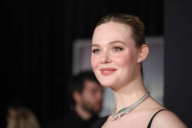 November 3, 2025, Los Angeles, California, USA: Elle Fanning at the World Premiere of 20th Century Studios Predator: Badlands at the TCL Chinese Theatre IMAX Los Angeles USA - ZUMAg107 20251103_zep_g107_043 Copyright: xNinaxPrommerx