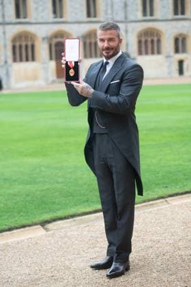 Investiture - Tuesday 4 November - Windsor Castle, London, UK Sir David Beckham poses for, Credit:Justin Ng Avalon UK, England, London, Windsor Castle  Copyright: xJustinxNgx xAvalonx 1050263595