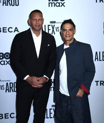 November 3, 2025, New York, Ny, United States: Alex Rodriguez and Gotham Chopra attend the New York Premiere Screening of Alex vs ARod . Held at the DGA Theater in New York. November 3, 2025. New York United States - ZUMAp281 20251103_zea_p281_124 Copyright: xPhotoxImagexPressx