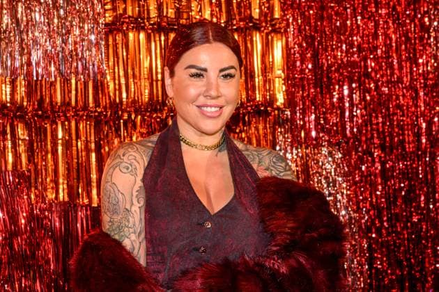 GER, Berlin, im Bild v.l.: Kate Merlan, bei der Premiere der neuen Reality-Show Die Abrechnung Der Promi-Showdown im Festsaal Kreuzberg, 04.11.2025 Copyright: HMBxMedia UwexKoch