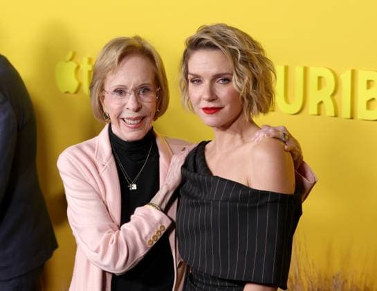 Carol Burnett and Rhea Seehorn attend the world premiere of the Apple TV series Pluribus at the DGA Theater on Tuesday, November 4, 2025. Pluribus will make its global debut on Apple TV with its first two episodes on Friday, November 7, 2025, followed by new episodes every Friday through December 26. Storyline: The most miserable person on Earth must save the world from happiness.  LAP20251104826 GREGxGRUDT