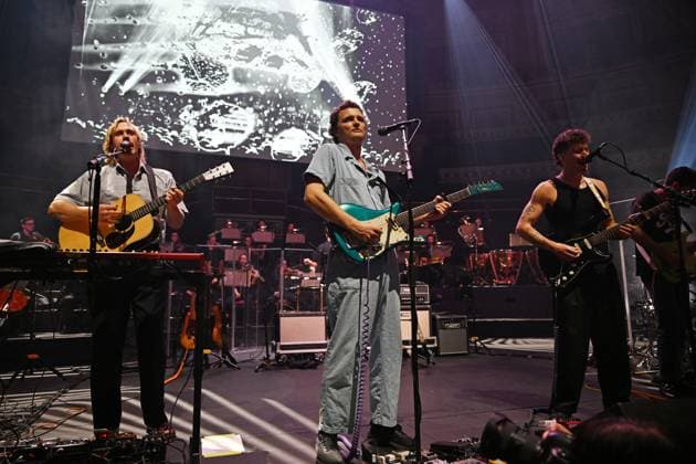 King Gizzard & the Lizard Wizard performing at Royal Albert Hall LONDON, ENGLAND - NOVEMBER 04: Cook Craig, Stu Mackenzie and Joey Walker of ˜King Gizzard & the Lizard Wizard™ performing at Royal Albert Hall on November 04, 2025 in London, England. CAP MAR MAR Great Britain Copyright: xMartinxHarris CapitalxPicturesx
