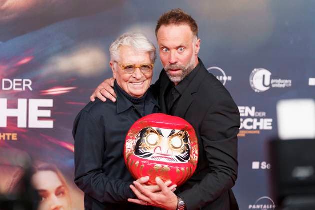 Henry Hübchen und Erik Schmitt bei der Premiere des Kinofims Das Leben der Wünsche im Mathäser Filmpalast. München, 04.11.2025