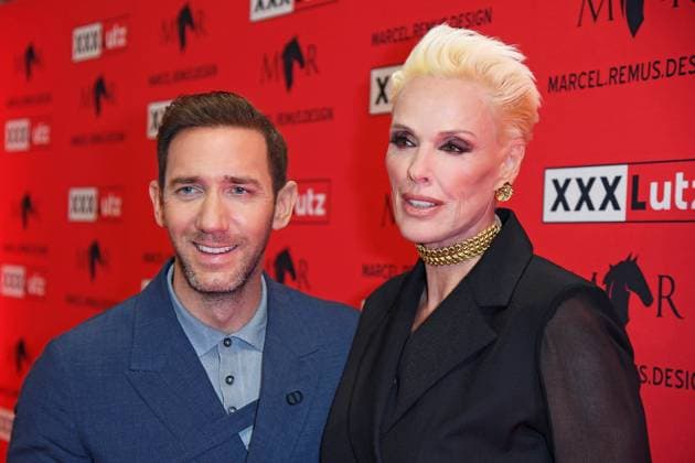 Marcel Remus, Brigitte Nielsen bei der Präsentation der Marcel Remus Bettenwarenkollektion Bedtime Stories im Premium-Möbel- und Einrichtungshaus XXXLutz in Nürnberg am 05.11.2025