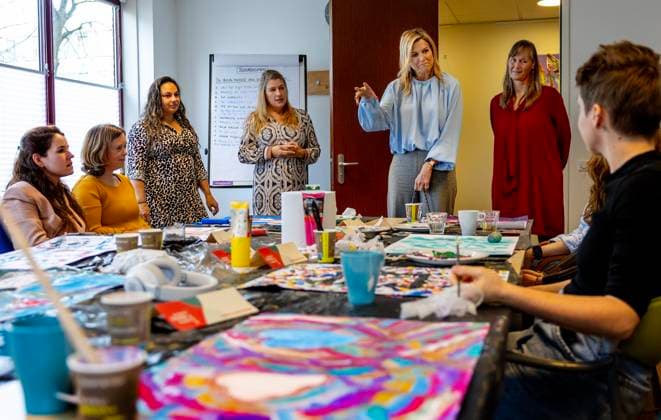 06-11-2025 Utrecht Queen Maxima visited the Enik Recovery College, a recovery academy for people who have personal experience with disruption due to mental health issues or addiction, in Utrecht. Â  Copyright: xPPEx