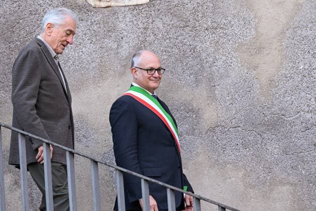 Robert De Niro recieves the Capitoline Wolf Robert De Niro arrived in the capital today for a two-day celebration combining cinema, culture, and luxury hospitality. Pictured is the actor at the Capitoline Hill, where he will receive an official award the Capitoline Wolf. Pictured is Robert De Niro with Rome Mayor Roberto Gualtieri on Nov 6th 2025, Credit:Maria Laura Antonelli AGF Avalon Italia, Roma  Copyright: xMariaxLauraxAntonelli AGFx xAvalonx 1050749100