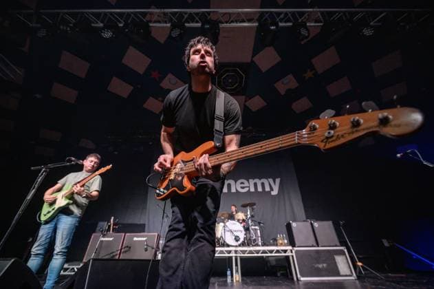 November 6, 2025, Glasgow, United Kingdom: Tom Clarke, Andy Hopkins and Liam Watts of English rock band The Enemy perform live at The Barrowland Ballroom. The Enemy are an English indie rock band hailing from Coventry, they broke onto the music scene in 2006 and quickly earned their place as one the biggest bands of the era. Glasgow United Kingdom - ZUMAs197 20251106_aaa_s197_149 Copyright: xStuartxWestwoodx