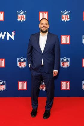 Empfang - BILD NFL TOUCHDOWN BERLIN - Pierre Trochet beim BILD TOUCHDOWN BERLIN National Football League - Empfang, anlässlich des ersten regulären Saisonspiels der NFL Teams Indianapolis Colts vs. Atlanta Falcons am 07.11.2025 im Axel-Springer-Hochhaus in Berlin. Copyright: xEventpressxKochanx