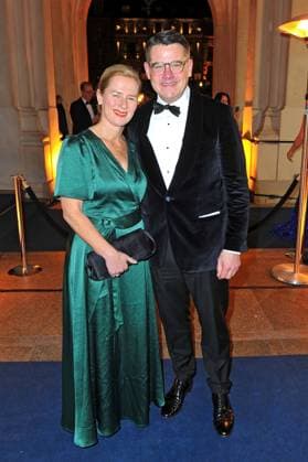 43. Deutscher Sportpresseball 2025. Boris Rhein und Tanja Raab-Rhein anläßlich des 43. Deutschen Sportpresseballs am 08.11.2025 in der Alten Oper Frankfurt Main. 20251108MWI094602