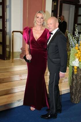 Maria Riesch und Johann Schrempf beim 43. Deutschen Sportpresseball am 8.11.2025 in der Alten Oper in Frankfurt am Main Deutscher Sportpresseball 2025 in Frankfurt am Main