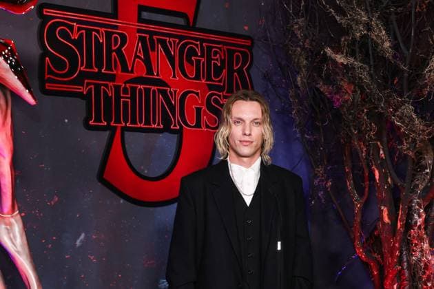 Netflix FYSEE: The Fall Edit - Stranger Things Season 5 FYC Event HOLLYWOOD, LOS ANGELES, CALIFORNIA, USA - NOVEMBER 08: English actor and singer Jamie Campbell Bower arrives at the Netflix FYSEE: The Fall Edit - Stranger Things Season 5 FYC (For Your Consideration) Event held at the Netflix Tudum Theater on November 8, 2025 in Hollywood, Los Angeles, California, United States., Credit:Xavier Collin Avalon United States, California, Hollywood, Netflix Tudum Theater  Copyright: xXavierxCollinx xAvalonx 1051396768