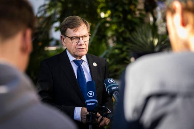 Johann Wadephul (CDU), Bundesaussenminister, aufgenommen im Rahmen eines Pressestatements im Rahmen seiner Reise nach Kolumbien und Teilnahme am Lateinamerika-EU Gipfeltreffen, aufgenommen in Santa Marta, 09.11.2025. Fotografiert im Auftrag des Auswaertigen Amtes. Santa Marta Deutschland Copyright: xAmreixSchulz AAx