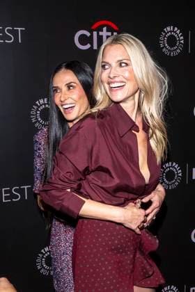 November 9, 2025, New York, United States: (L-R) Demi Moore and Ali Larter attend Paramount+ s Landman during PaleyFest NY 2025 at The Paley Museum. New York United States - ZUMAs197 20251109_aaa_s197_535 Copyright: xRonxAdarx
