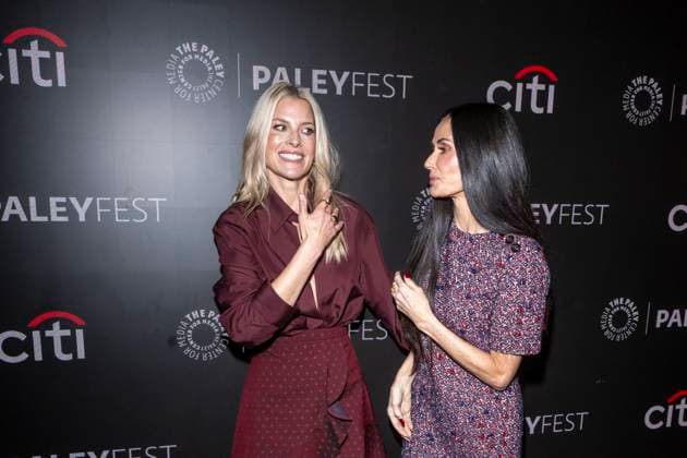 November 9, 2025, New York, United States: (L-R) Ali Larter and Demi Moore attend Paramount+ s Landman during PaleyFest NY 2025 at The Paley Museum. New York United States - ZUMAs197 20251109_aaa_s197_567 Copyright: xRonxAdarx