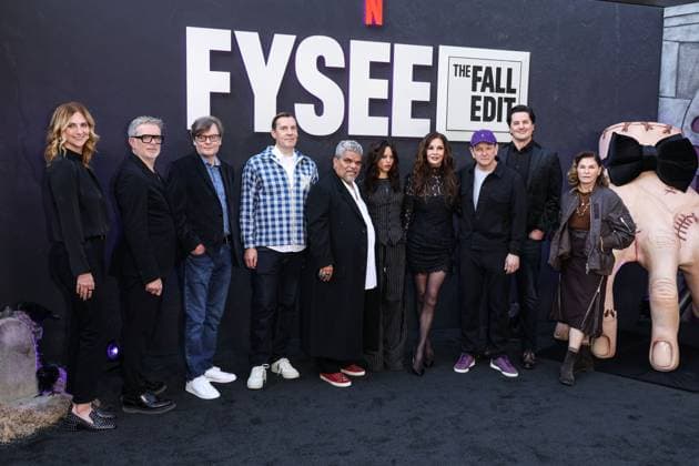 RECORD DATE NOT STATED Netflix FYSEE: The Fall Edit - Wednesday Season 2 FYC Event HOLLYWOOD, LOS ANGELES, CALIFORNIA, USA - NOVEMBER 09: Jen Malone, Mark Scruton, Tom Turnbull, Miles Millar, Luis Guzman, Jenna Ortega, Catherine Zeta-Jones, Alfred Gough, Chris Bacon and Colleen Atwood arrive at the Netflix FYSEE: The Fall Edit - Wednesday Season 2 FYC (For Your Consideration) Event held at the Netflix Tudum Theater on November 9, 2025 in Hollywood, Los Angeles, California, United States., Credit:Xavier Collin Avalon United States, California, Hollywood, Netflix Tudum Theater  Copyright: xXavierxCollinx xAvalonx 1051629146