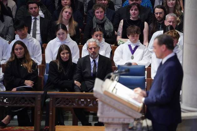 Actor and activist Leonardo DiCaprio delivers a tribute to Dr. Jane Goodall, DBE during a celebration and thanksgiving for life event at the Washington National Cathedral on Wednesday, November 12, 2025 in Washington, DC.  WAP20251112913 LeighxVogel