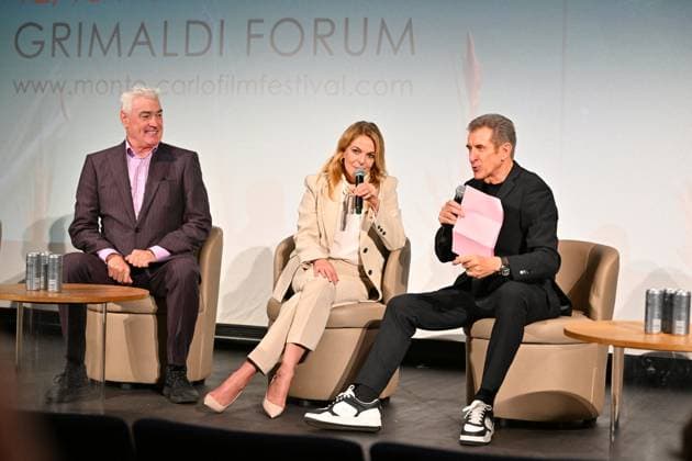 Daniel McVicar, Claudia Gerini and Ezio Greggio Launch and presentation of the Jury for the 22nd Monte Carlo Comedy Festival at the Grimaldi Forum in Monaco, November 12, 2025 Ezio Greggio, the Festivals founder and president, introduced the Jury members and the films in competition on stage in the Salle Camille Blanc at the Grimaldi Forum Actress Claudia Gerini, is President of the Jury, Franco Nero, Honorary President, Teresa Riott and Daniel McVicar make up this cinematic quartet. The Festivals aim is to promote and enhance the different genres of comedy through film premieres, Thanks to the commitment of Ezio Greggio and the late Mario Monicelli, co-founder of the event, comedy has gained a new appreciation even at prestigious festival Copyright: xBrunoxBebertx xBestimagexBrunoxBebertx xBestimagex