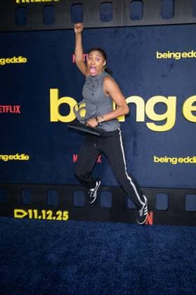 Being Eddie Premiere - Los Angeles, USA LOS ANGELES, USA. November 12, 2025: Angel McCoughtry at the premiere for Netflix s Being Eddie at the Tudum Theatre. Los Angeles CA USA  Copyright: xPaulxSmith Featureflashx