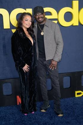 Being Eddie Premiere - Los Angeles, USA LOS ANGELES, USA. November 12, 2025: Dannella Lane & Lil Rel Howery at the premiere for Netflix s Being Eddie at the Tudum Theatre. Los Angeles CA USA  Copyright: xPaulxSmith Featureflashx