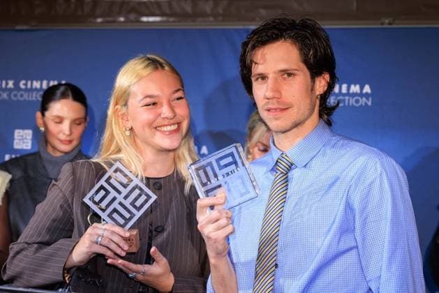Prix Cinema Evok Collection - Paris Anja Verderosa and Abraham Wapler attend the Prix Cinema Evok Collection held at the Hotel Brach in Paris, France, on November 13, 2025. Photo by David Boyer ABACAPRESS.COM Paris France  Copyright: xBoyerxDavid ABACAx