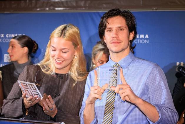 Prix Cinema Evok Collection - Paris Anja Verderosa and Abraham Wapler attend the Prix Cinema Evok Collection held at the Hotel Brach in Paris, France, on November 13, 2025. Photo by David Boyer ABACAPRESS.COM Paris France  Copyright: xBoyerxDavid ABACAx