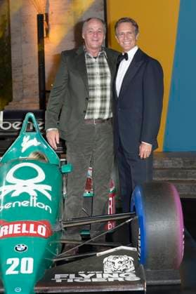 Gerhard Berger und Alessandro Benetton bei der Premiere der Sky-Dokumentation Benetton Formula im Space Cinema Moderno. Rom, 13.11.2025