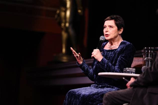 STOCKHOLM, SWEDEN 20251114 World star Isabella Rossellini during a conversation about David Lynch being honored at the Stockholm Film Festival before the screening of Blue Velvet at Bio Skandia in Stockholm STOCKHOLM SWEDEN x12150x  Copyright: xCaisaxRasmussen TTx STOCKHOLMS FILMFESTIVAL OCH PRISCERMONI c3yk24V5LpY