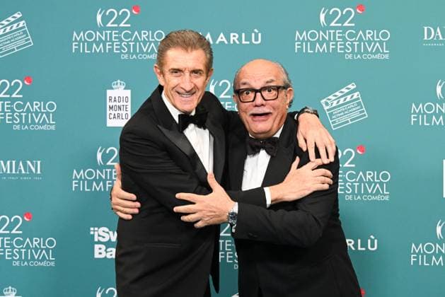Monk, Italy: Monte Carlo, 22nd Monte-Carlo Film Festival De La ComÃ die. Red carpet awards ceremony. Pictured: Ezio Greggio, Maurizio Di Maggio Monk Italy  - ZUMAp169 20251115_zea_p169_646 Copyright: xManuelexMangiarottix