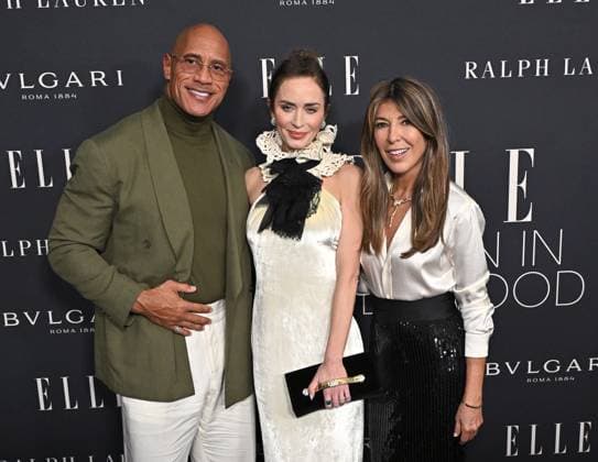 Elle Women In Hollywood 2025 Dwayne Johnson, Emily Blunt and Nina Garcia arriving to Elle Women In Hollywood 2025 held at the Four Seasons Hotel Los Angeles at Beverly Hills on November 17, 2025 in Los Angeles, Ca. Los Angeles Four Seasons Hotel Los Angeles at Beverly Hills California USA Copyright: xStarbuck AFF-USA.COMx