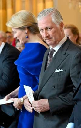 King And Queen Grant New Honorary Titles BRUSSELS, BELGIUM - NOVEMBER 18 : King Philippe and Queen Mathilde receive the persons who have been granted a noble title or an honorary distinction for their achievements in their respective fields. This ceremony takes place at the Royal Palace in Brussels..on November 18, 2025 in Brussels, Belgium, 18 11 2025 Brussels Belgium  Copyright: xBertxVanxDenxBrouckex