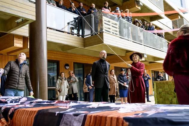 Rotterdam, The Netherlands, 2025-11-18 13:19:28 ROTTERDAM, 18-11-2025, SAWA. Queen Maxima opens the circular wooden residential building SAWA in Rotterdam. The building comprises over one hundred apartments and has been extensively developed in a circular and biobased manner, with a focus on nature and affordable housing. PHOTO: NLBeeld Patrick van Emst Credit: NL Beeld Patrick van Emst  Copyright: xx x