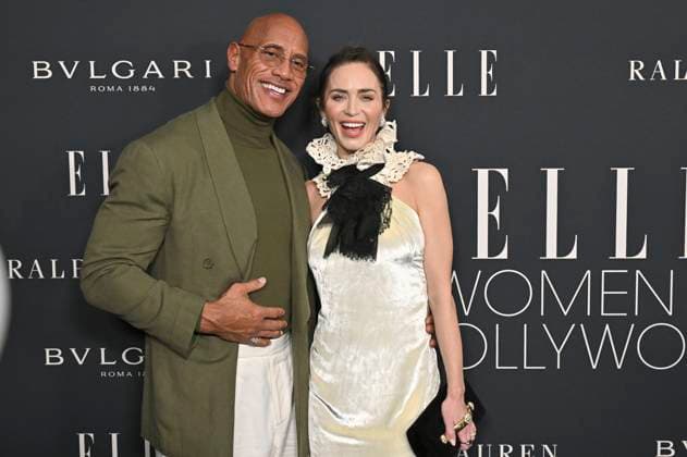 Dwayne Johnson und Emily Blunt bei Elle™s 2025 Women in Hollywood Celebration im Four Seasons Hotel. Los Angeles, 17.11.2025