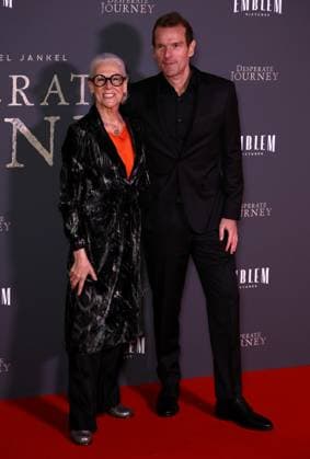 Desperate Journey London Premiere at the Odeon Luxe in Leicester Square, London, England. Annabel Jankel and guest at the Desperate Journey London Premiere at the Odeon Luxe in Leicester Square, London, England. London Odeon Luxe, Leicester Square UK Copyright: xFredxDuvalx
