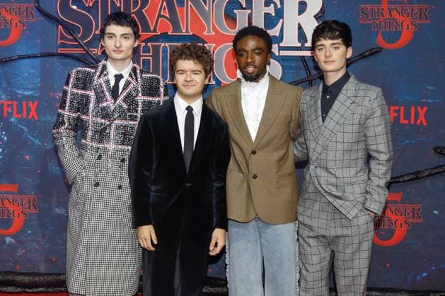 Premiere der Stranger Things Staffel 5 in Berlin Berlin, 18.11.2025 Finn Wolfhard, Gaten Matarazzo, Caleb McLaughlin und Noah Schnapp bei der Premiere der Stranger Things Staffel 5 in Berlin Berlin Copyright: xMatthiasxGränzdörferx