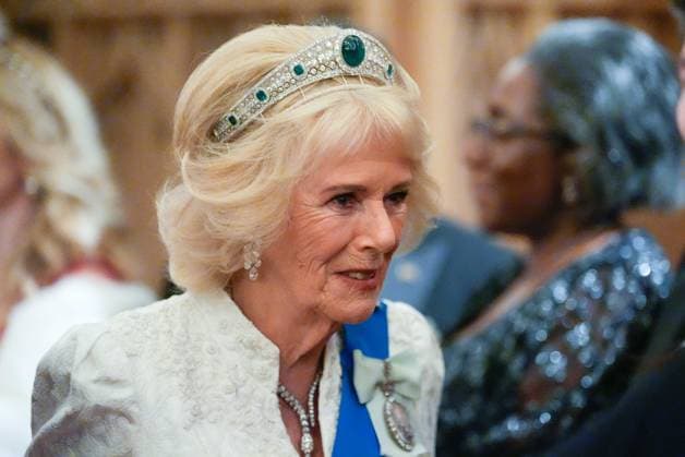 Diplomatic Corps reception at Windsor Castle, UK, 18 November 2025 Queen Camilla during the Diplomatic Corps reception at Windsor Castle, Berkshire. Picture date: Tuesday November 18, 2025., Credit:Andrew Matthews Avalon UK, London  Copyright: xAndrewxMatthewsx xAvalonx 1053184912