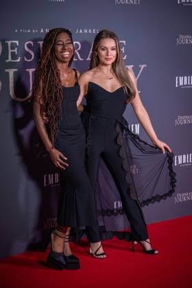 November 18, 2025, London, United Kingdom: Leoni Joyce and guest attend the London Premiere of Desperate Journey at Odeon Luxe Leicester Square. London United Kingdom - ZUMAs197 20251118_aaa_s197_205 Copyright: xLoredanaxSangiulianox