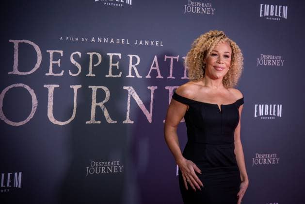 November 18, 2025, London, United Kingdom: Ria Hebden attends the London Premiere of Desperate Journey at Odeon Luxe Leicester Square. London United Kingdom - ZUMAs197 20251118_aaa_s197_268 Copyright: xLoredanaxSangiulianox