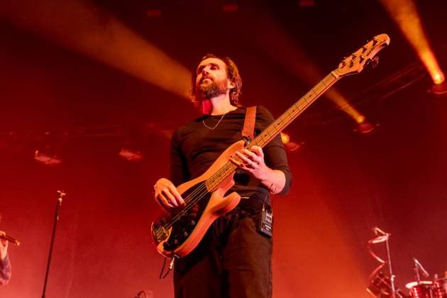 Will Farquarson seen playing live on stage with band Bastille during their UK tour. Bastille Performed at London O2 Arena UK as the last night of their From All Sides Songs from the First 15 years, UK Tour on 18th November 2025 Bastille are Dan Smith, Will Farquarson, Kyle Simmons and Chris Wood, The Band Bastille was also joined by guest touring musicians. London United Kingdom Copyright: xBonniexBritainx xSOPAxImagesx ACC07184