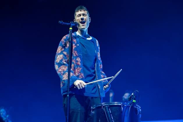 Dan Smith of Bastille seen performing live on stage during their UK tour. Bastille Performed at London O2 Arena UK as the last night of their From All Sides Songs from the First 15 years, UK Tour on 18th November 2025 Bastille are Dan Smith, Will Farquarson, Kyle Simmons and Chris Wood, The Band Bastille was also joined by guest touring musicians. London United Kingdom Copyright: xBonniexBritainx xSOPAxImagesx BAS09251