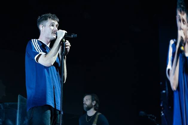 Dan Smith of Bastille seen performing live on stage during their UK tour. Bastille Performed at London O2 Arena UK as the last night of their From All Sides Songs from the First 15 years, UK Tour on 18th November 2025 Bastille are Dan Smith, Will Farquarson, Kyle Simmons and Chris Wood, The Band Bastille was also joined by guest touring musicians. London United Kingdom Copyright: xBonniexBritainx xSOPAxImagesx BAS09570