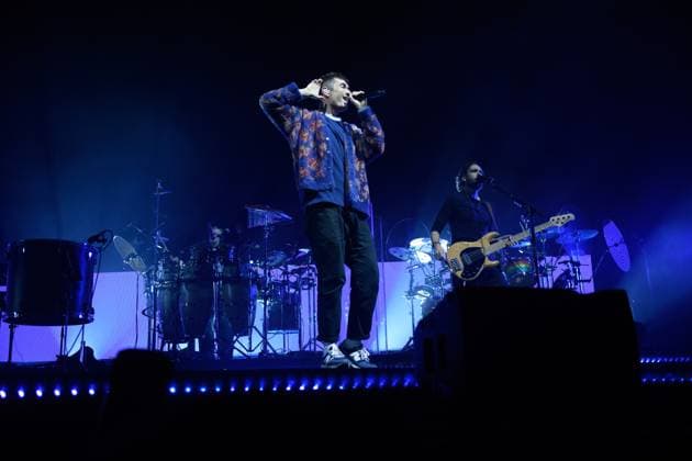 Bastille Perform at O2 Arena, London, UK Lead singer Dan Smith and bassist Will Farquarson of English indie pop band Bastille performs at O2 Arena, London, England, UK on Tuesday 18 November 2025 as part of their From All Sides 2025 Tour., Credit:Justin Ng Avalon UK, England, London, O2 Arena  Copyright: xJustinxNgx xAvalonx 1053205541