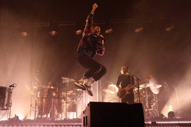 Bastille Perform at O2 Arena, London, UK Lead singer Dan Smith and bassist Will Farquarson of English indie pop band Bastille performs at O2 Arena, London, England, UK on Tuesday 18 November 2025 as part of their From All Sides 2025 Tour., Credit:Justin Ng Avalon UK, England, London, O2 Arena  Copyright: xJustinxNgx xAvalonx 1053205546
